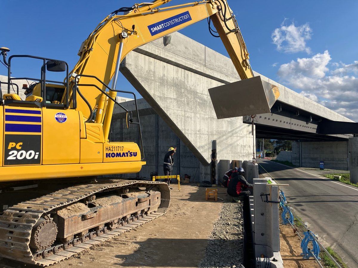 道路工事の施工状況
